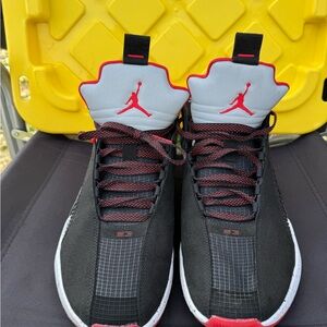 Jordan Black and Red Athletic Shoes Sz 12